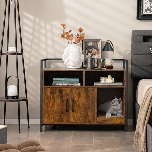 Hidden Cat Washroom with Double Doors and Scratch Cardboard, Coffee Cat Houses Coffee at Gallery Canada