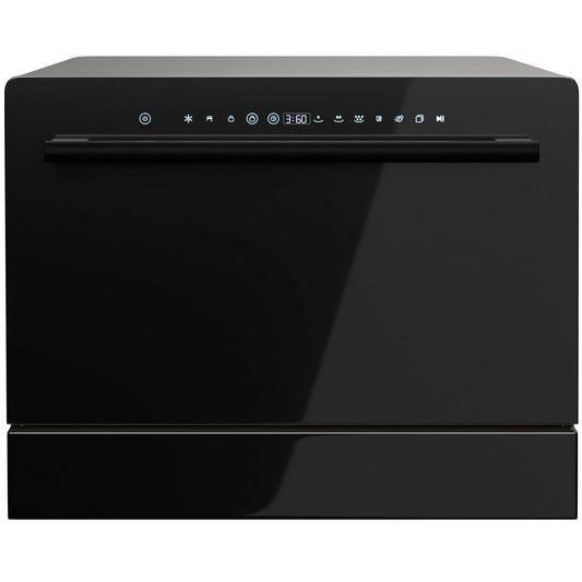 6 Place Setting Built-in or Countertop Dishwasher Machine with 5 Programs, Black - Gallery Canada