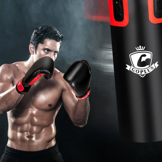 Filled Punching Bag Set for Adults- 56 lbs, Black - Gallery Canada