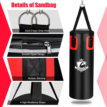 56 Lbs Filled Punching Bag Set For Adults, Black Boxing & Martial Arts at Gallery Canada