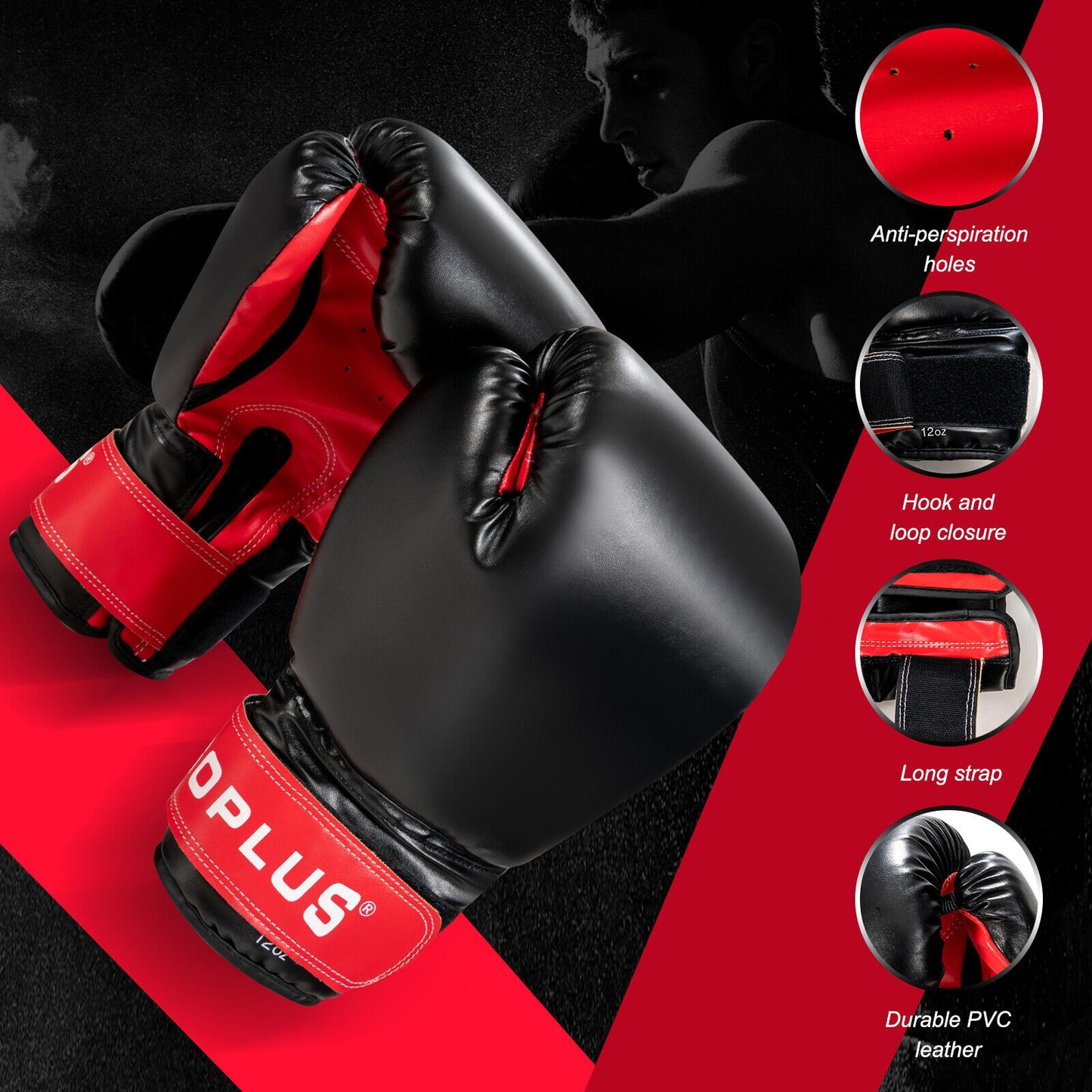 56 Lbs Filled Punching Bag Set For Adults, Black Boxing & Martial Arts at Gallery Canada