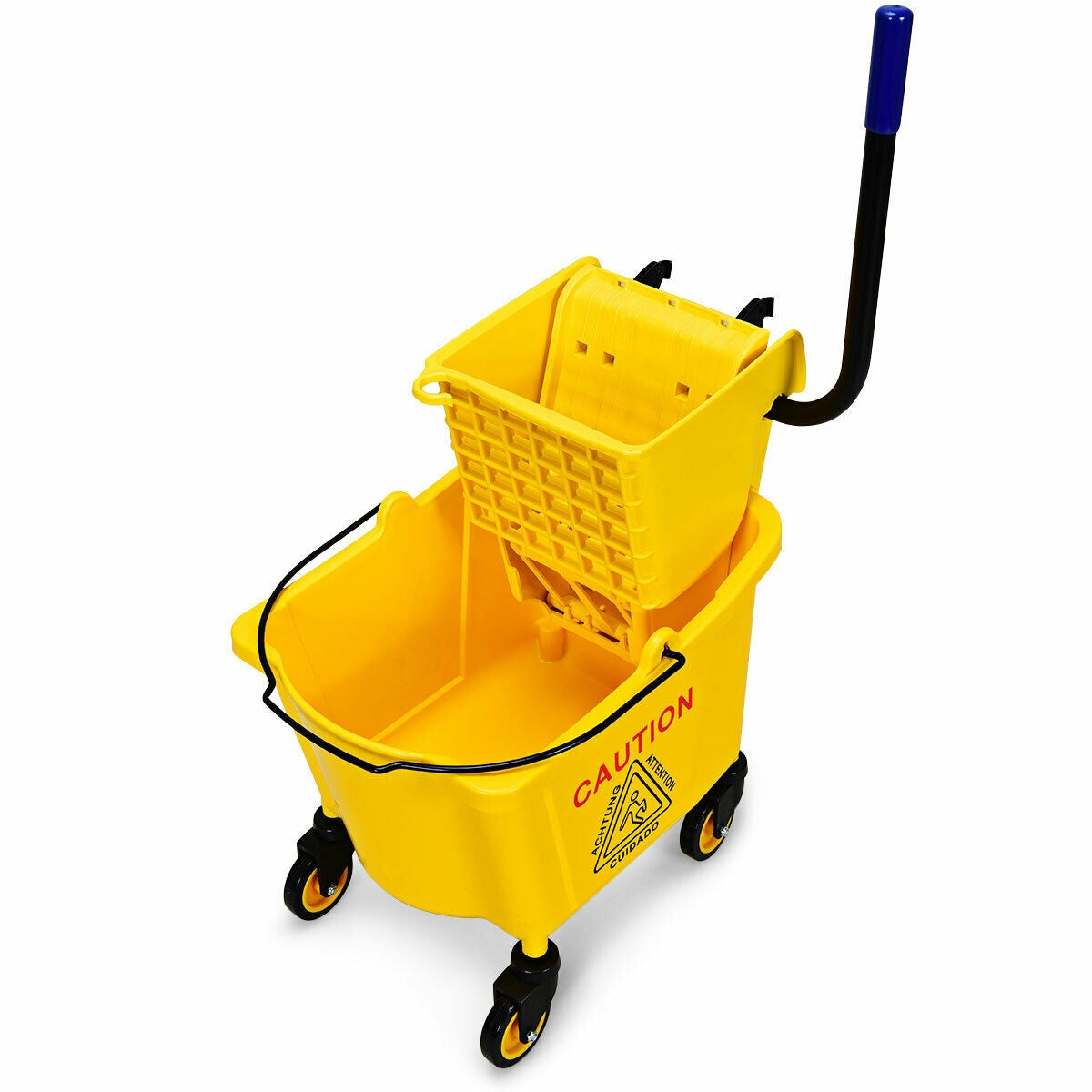 26 Quart Side Press Wringer Commercial Mop Bucket, Yellow Vacuums & Cleaners Yellow at Gallery Canada