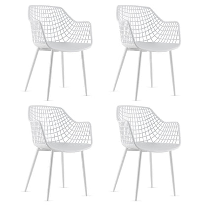 Set of 4 Heavy Duty Modern Dining Chair, White Dining Chairs at Gallery Canada