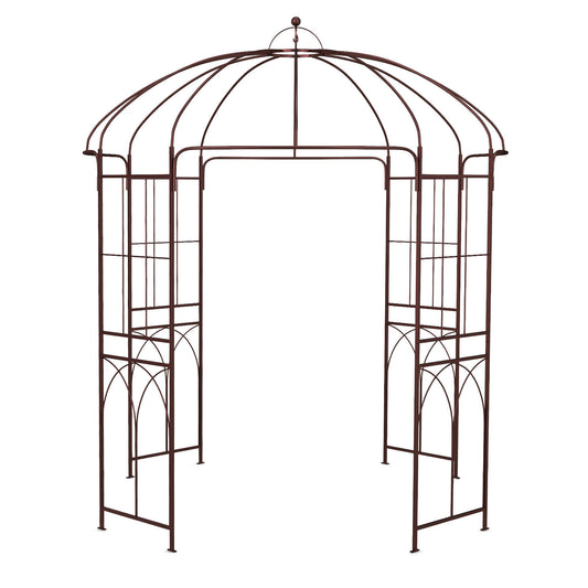 8.4 x 7 Feet Wide Birdcage Shape Garden Arbor, Copper Outdoor Decor Copper at Gallery Canada