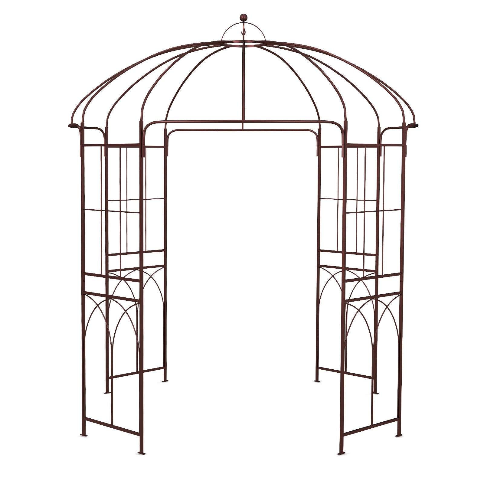 8.4 x 7 Feet Birdcage Garden Arbor, Copper Outdoor Decor at Gallery Canada