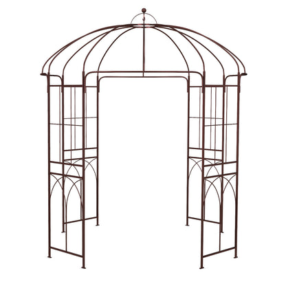 8.4 x 7 Feet Birdcage Garden Arbor, Copper Outdoor Decor at Gallery Canada