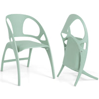 Thumbnail for Folding Dining Chairs Set of 2 with Armrest and High Backrest - Gallery View 1 of 9