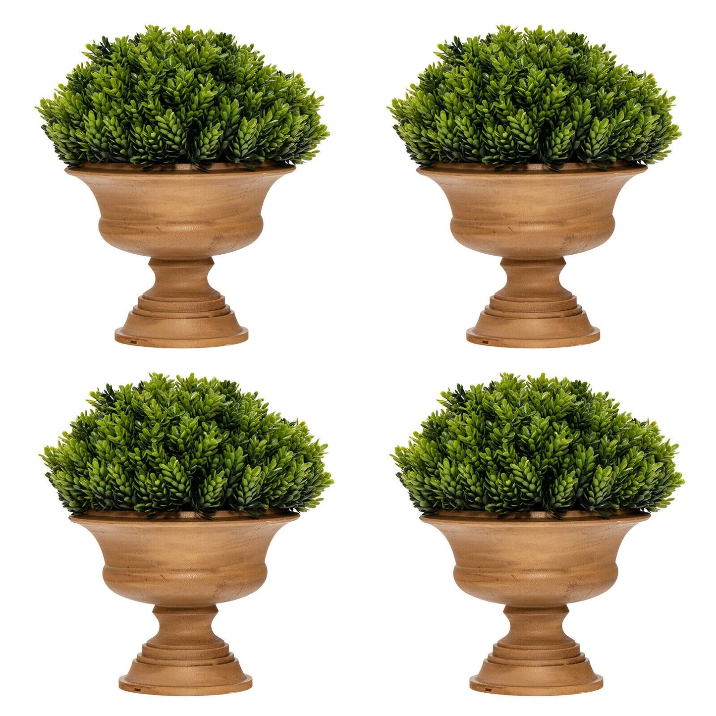 4 Pack Artificial Boxwood Topiary Trees, Green Faux Plants at Gallery Canada