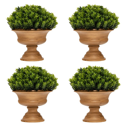 4 Pack Artificial Boxwood Topiary Trees, Green Faux Plants at Gallery Canada