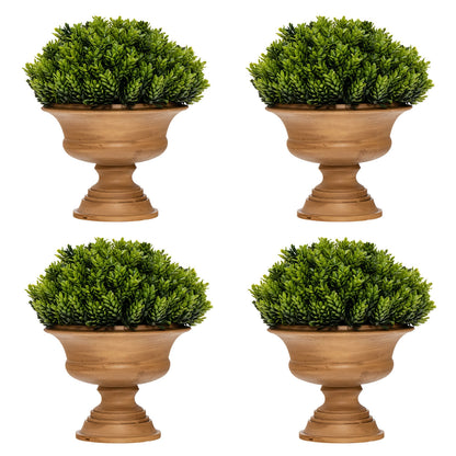 4 Pack Artificial Boxwood Topiary Trees, Green Faux Plants Green at Gallery Canada