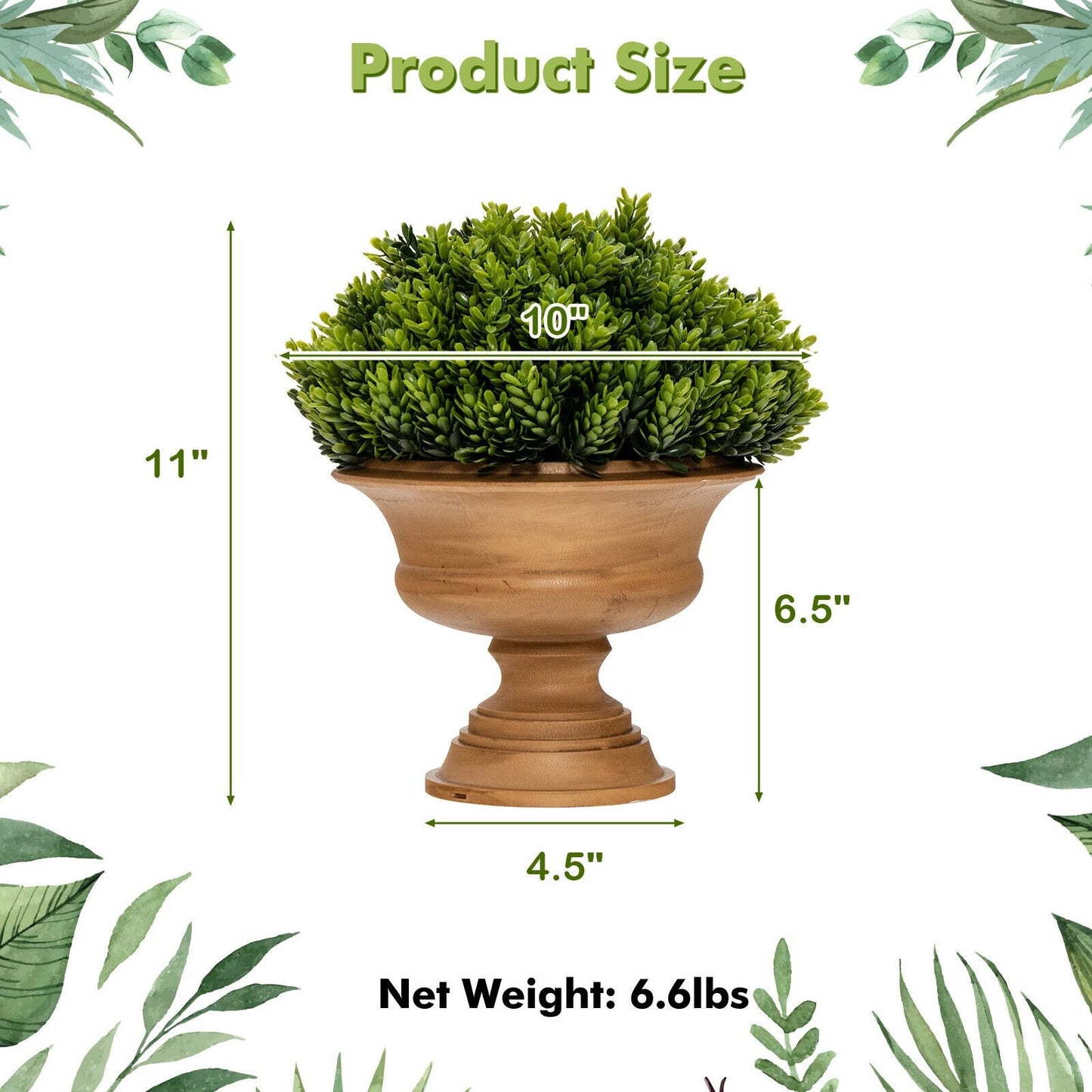 4 Pack Artificial Boxwood Topiary Trees, Green at Gallery Canada