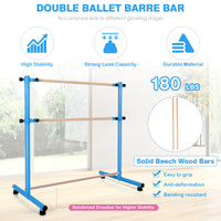 Thumbnail for 47 Inch Double Ballet Barre with Anti-Slip Footpads - Gallery View 5 of 8
