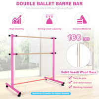 Thumbnail for 47 Inch Double Ballet Barre with Anti-Slip Footpads - Gallery View 11 of 11