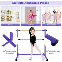 Thumbnail for 47 Inch Double Ballet Barre with Anti-Slip Footpads - Gallery View 5 of 11