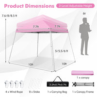 Thumbnail for 10 x 10 Feet Outdoor Instant Pop-up Canopy with Carrying Bag - Gallery View 4 of 11