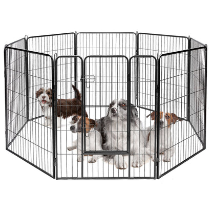 8 Metal Panel Heavy Duty Pet Playpen, 48 Inches, Black Pet Gate at Gallery Canada