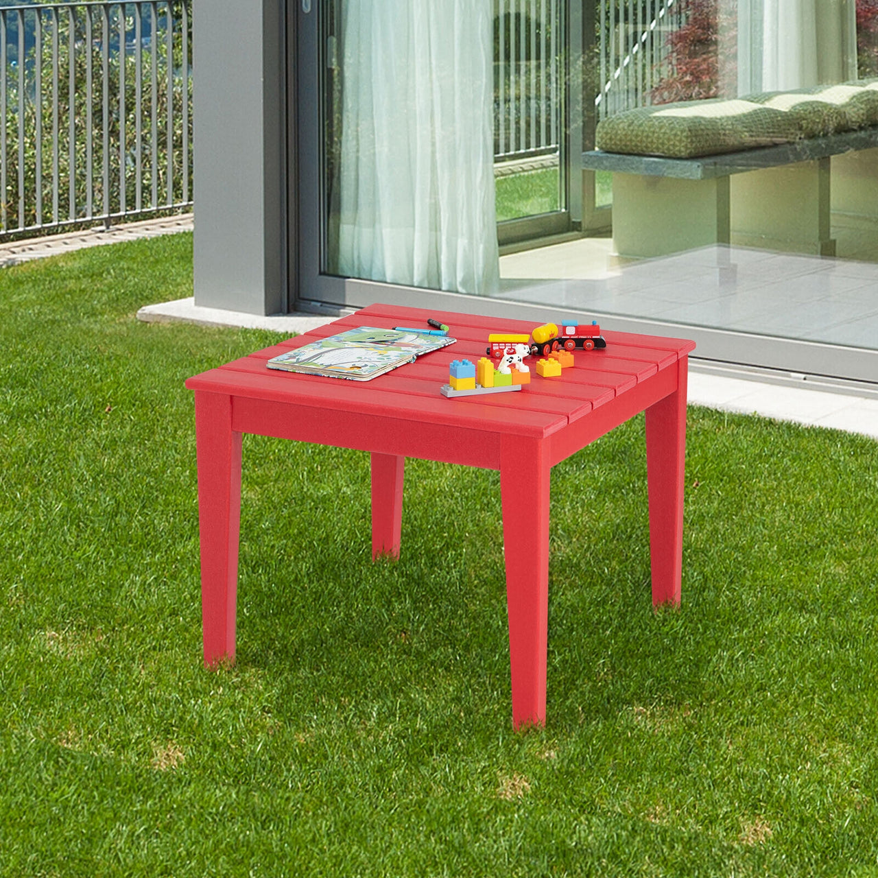 25.5 Inch Square Kids Activity Play Table - Gallery View 7 of 9