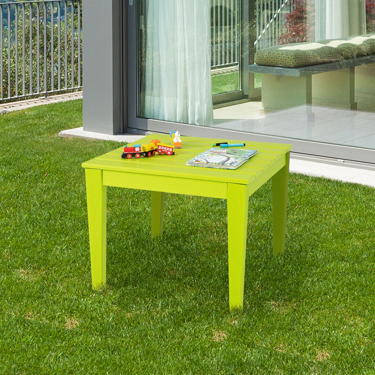 25.5 Inch Square Kids Activity Play Table - Gallery View 7 of 9