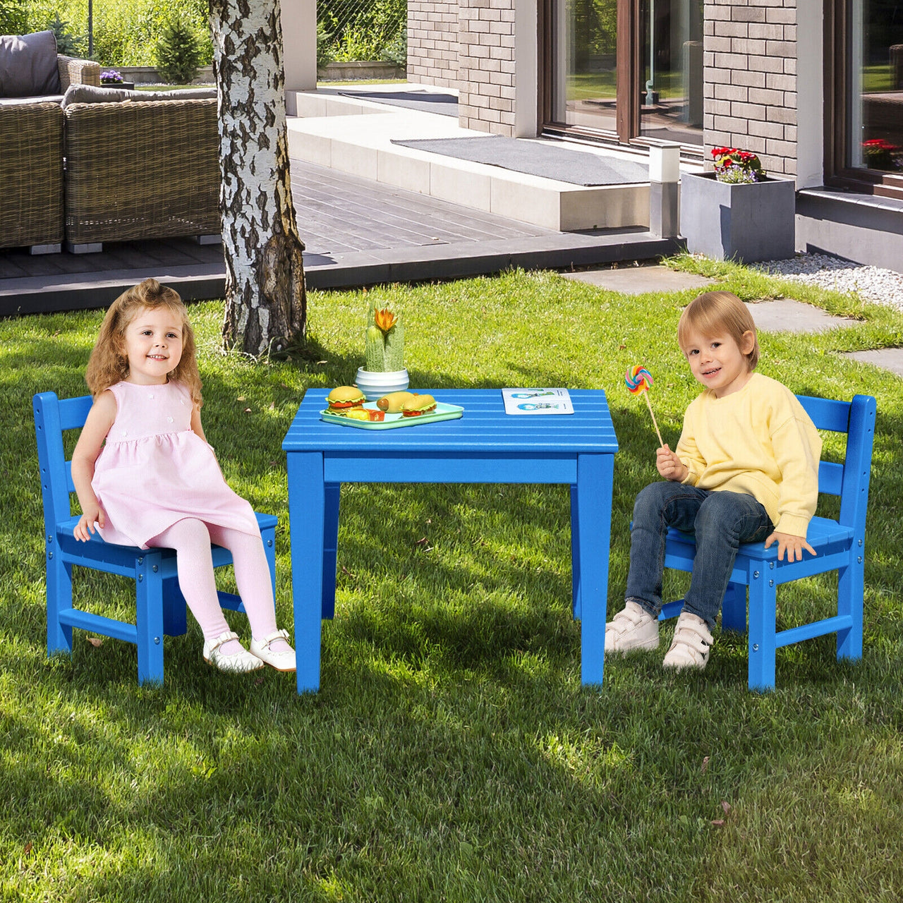 25.5 Inch Square Kids Activity Play Table - Gallery View 8 of 9
