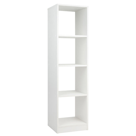 5 Tier 4 Cube Narrow Bookshelf, 4 Anti-Tipping Kits, White Bookcases White at Gallery Canada