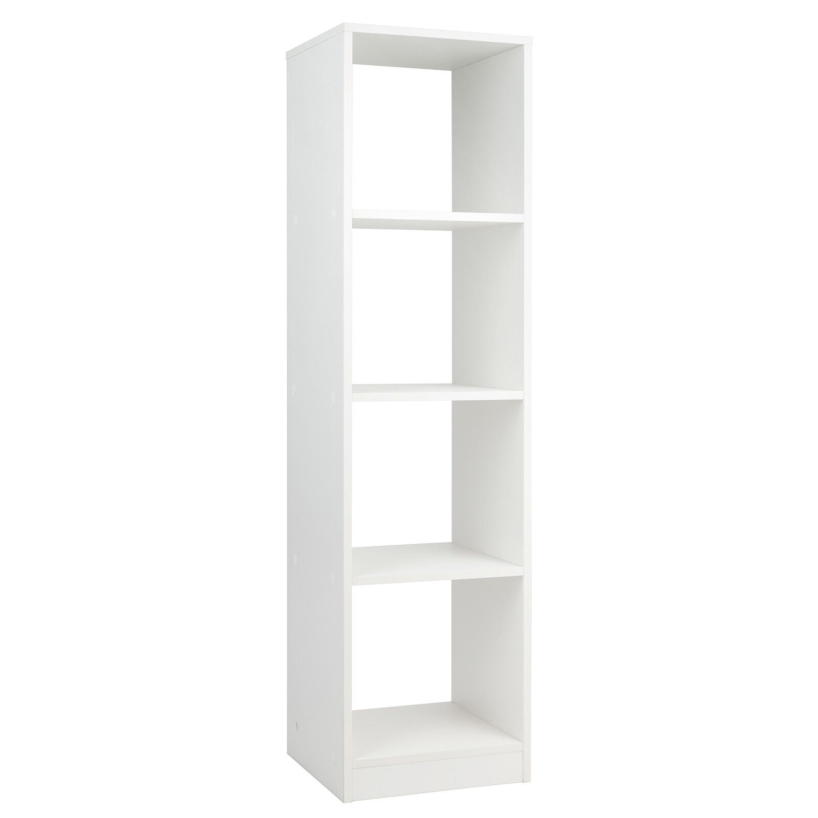 5 Tier 4 Cube Narrow Bookshelf, 4 Anti-Tipping Kits, White Bookcases at Gallery Canada