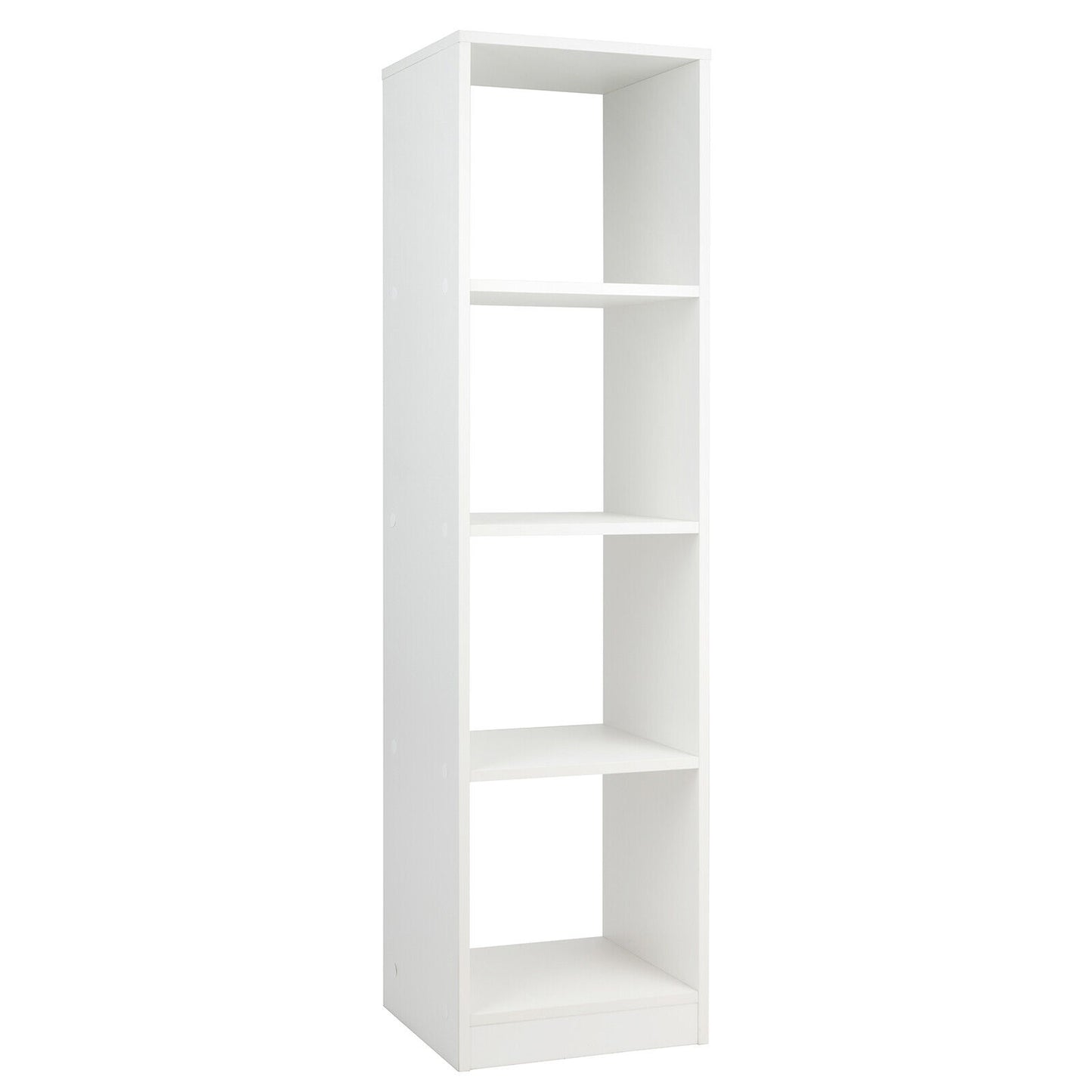 5 Tier 4 Cube Narrow Bookshelf, 4 Anti-Tipping Kits, White Bookcases at Gallery Canada