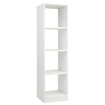 5 Tier 4 Cube Narrow Bookshelf, 4 Anti-Tipping Kits, White Bookcases at Gallery Canada
