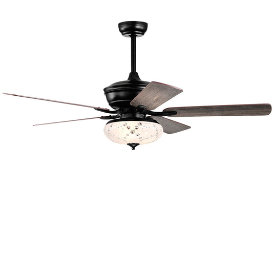 52 Inch Ceiling Fan with 3 Wind Speeds and 5 Reversible Blades, Gray