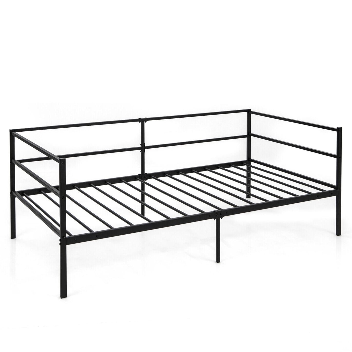 Twin Size Metal Daybed Frame, Black Trundle Bed Frame Black at Gallery Canada