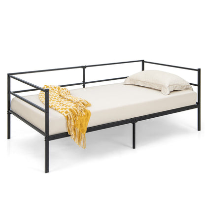 Twin Size Metal Daybed Frame for Living Room Bedroom, Black Trundle Bed Frame at Gallery Canada
