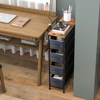 Thumbnail for Vertical Narrow Dresser with 4 Removable Fabric Drawers - Gallery View 3 of 9