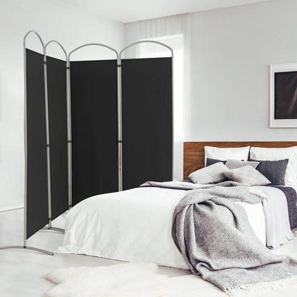 Folding 4-Panel Room Divider, Black Room Dividers at Gallery Canada