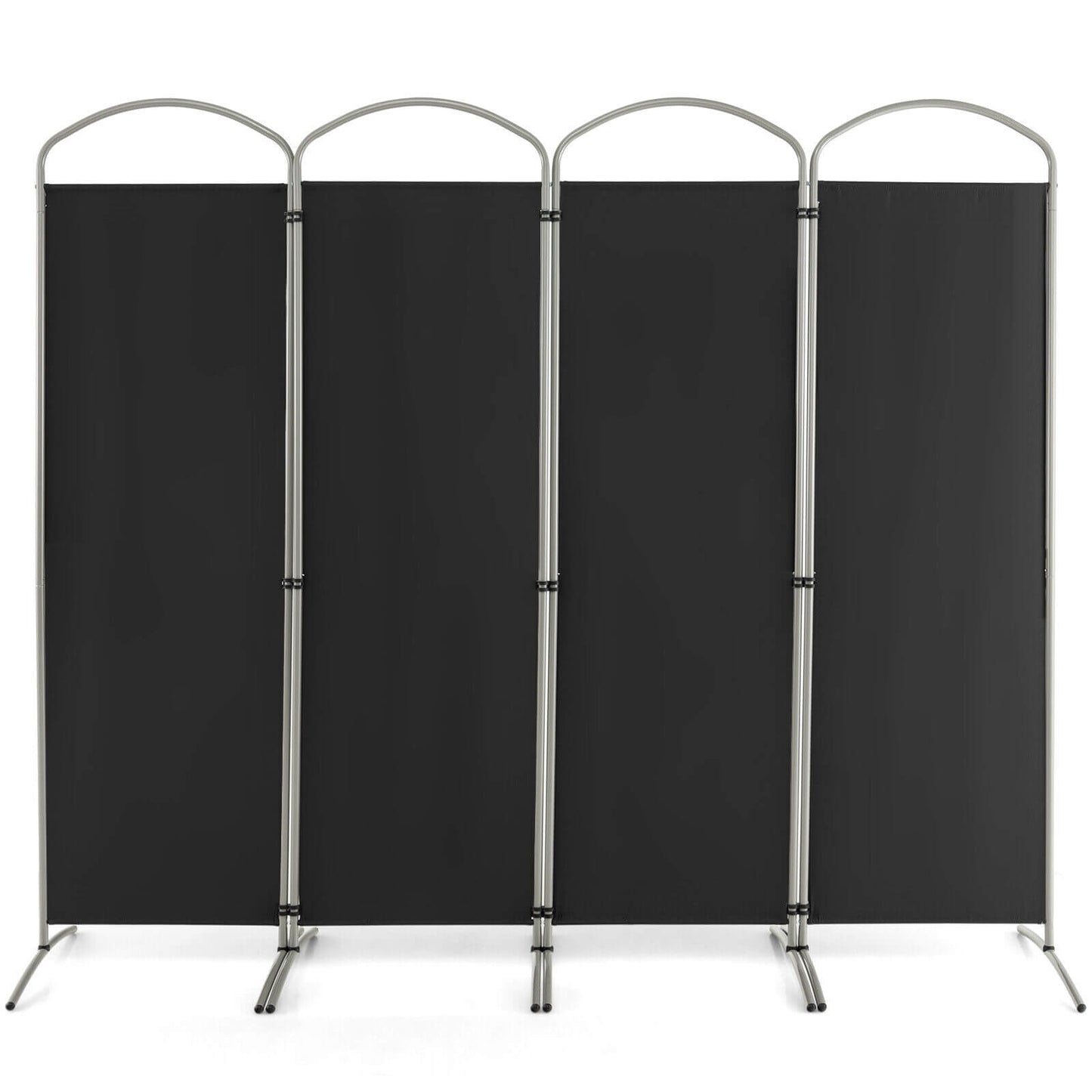 Folding 4-Panel Room Divider, Black Room Dividers at Gallery Canada