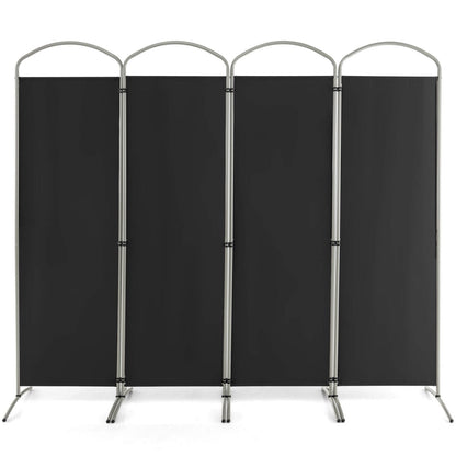 Folding 4-Panel Room Divider, Black Room Dividers at Gallery Canada