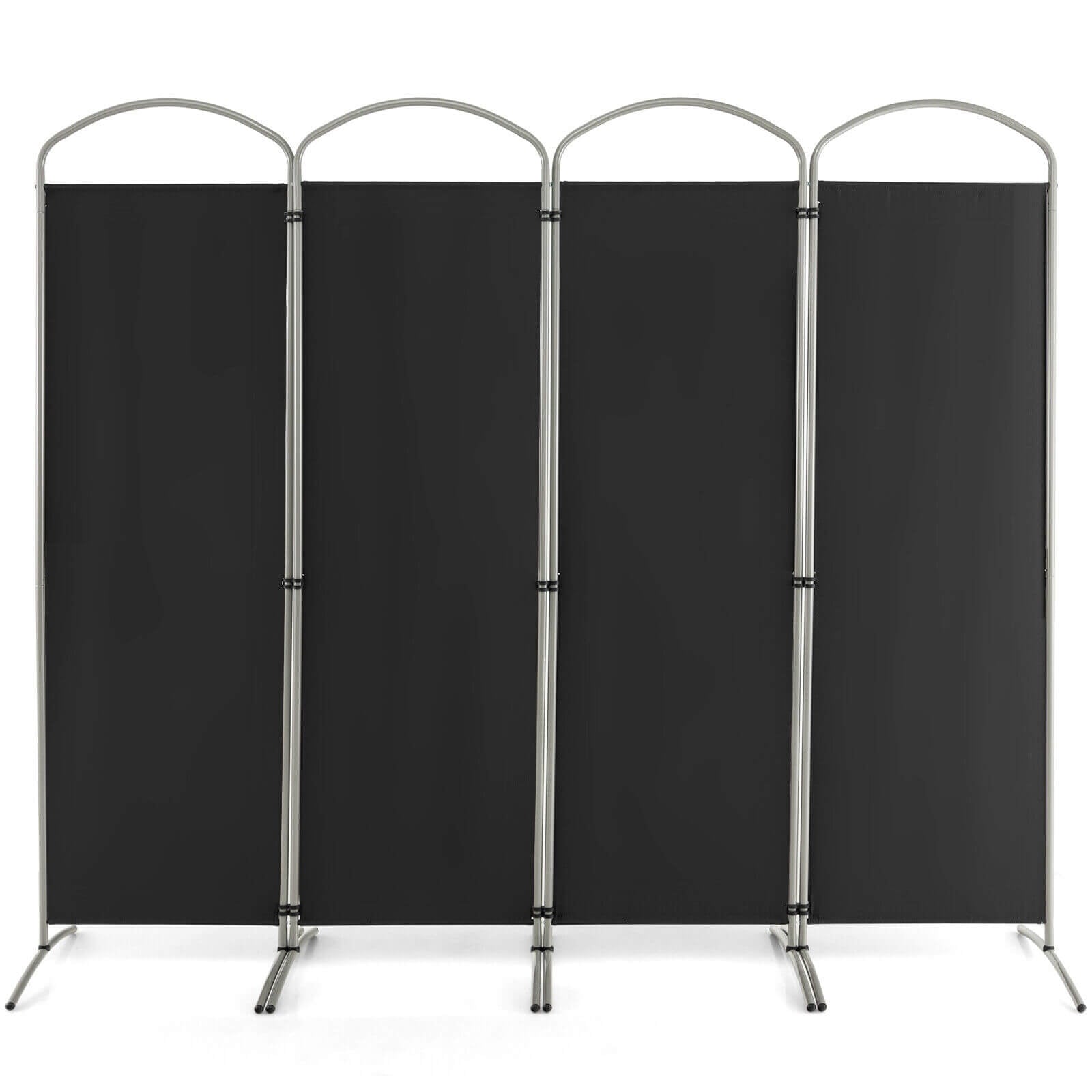 Folding 4-Panel Room Divider, Black Room Dividers Black at Gallery Canada
