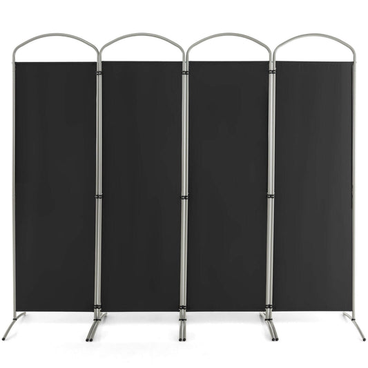 Folding 4-Panel Room Divider, Black Room Dividers Black at Gallery Canada