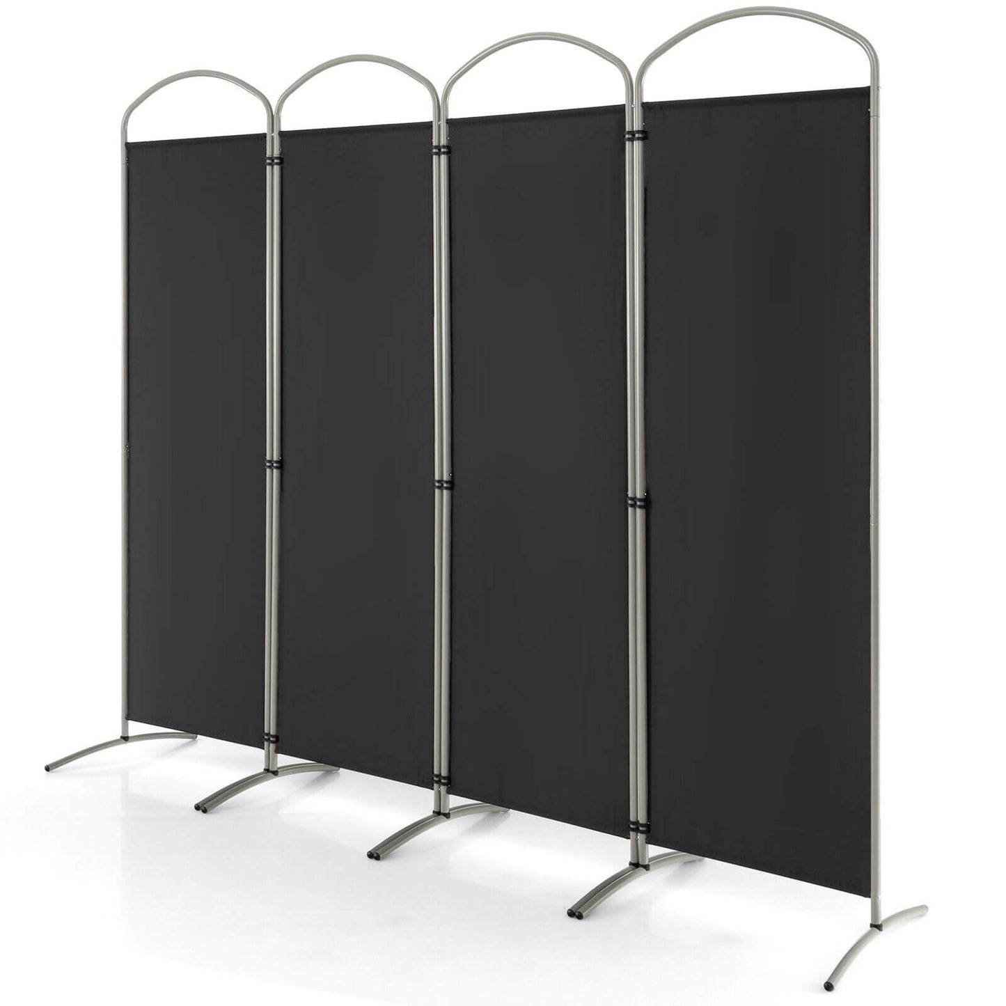 Folding 4-Panel Room Divider, Black Room Dividers at Gallery Canada