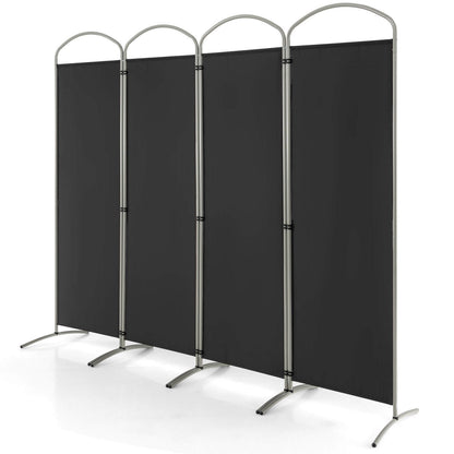 Folding 4-Panel Room Divider, Black Room Dividers at Gallery Canada