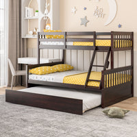 Thumbnail for Twin Over Full Convertible Bunk Bed with Twin Trundle - Gallery View 2 of 10