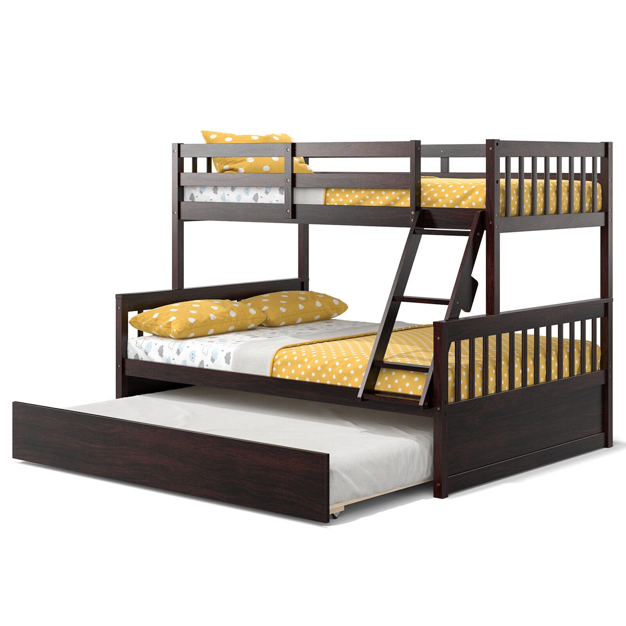 Twin Over Full Convertible Bunk Bed with Twin Trundle - Gallery View 4 of 10