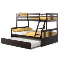 Thumbnail for Twin Over Full Convertible Bunk Bed with Twin Trundle - Gallery View 4 of 10