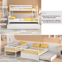 Thumbnail for Twin Over Full Convertible Bunk Bed with Twin Trundle - Gallery View 7 of 10