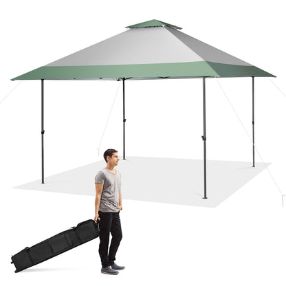 13 x 13 Feet Pop-Up Patio Canopy Tent, With Wheeled Bag, Gray Canopies at Gallery Canada