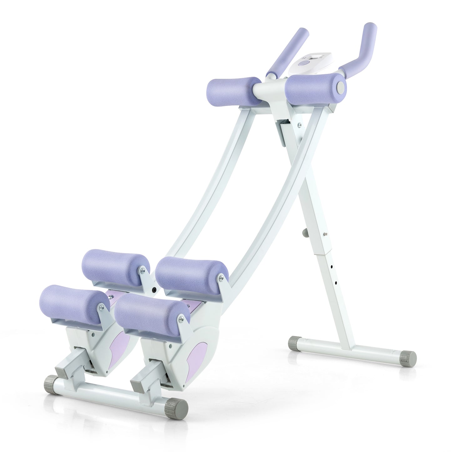 Ab Machine With LCD Monitor, 4 Adjustable Heights, Purple Elliptical Trainers Purple at Gallery Canada