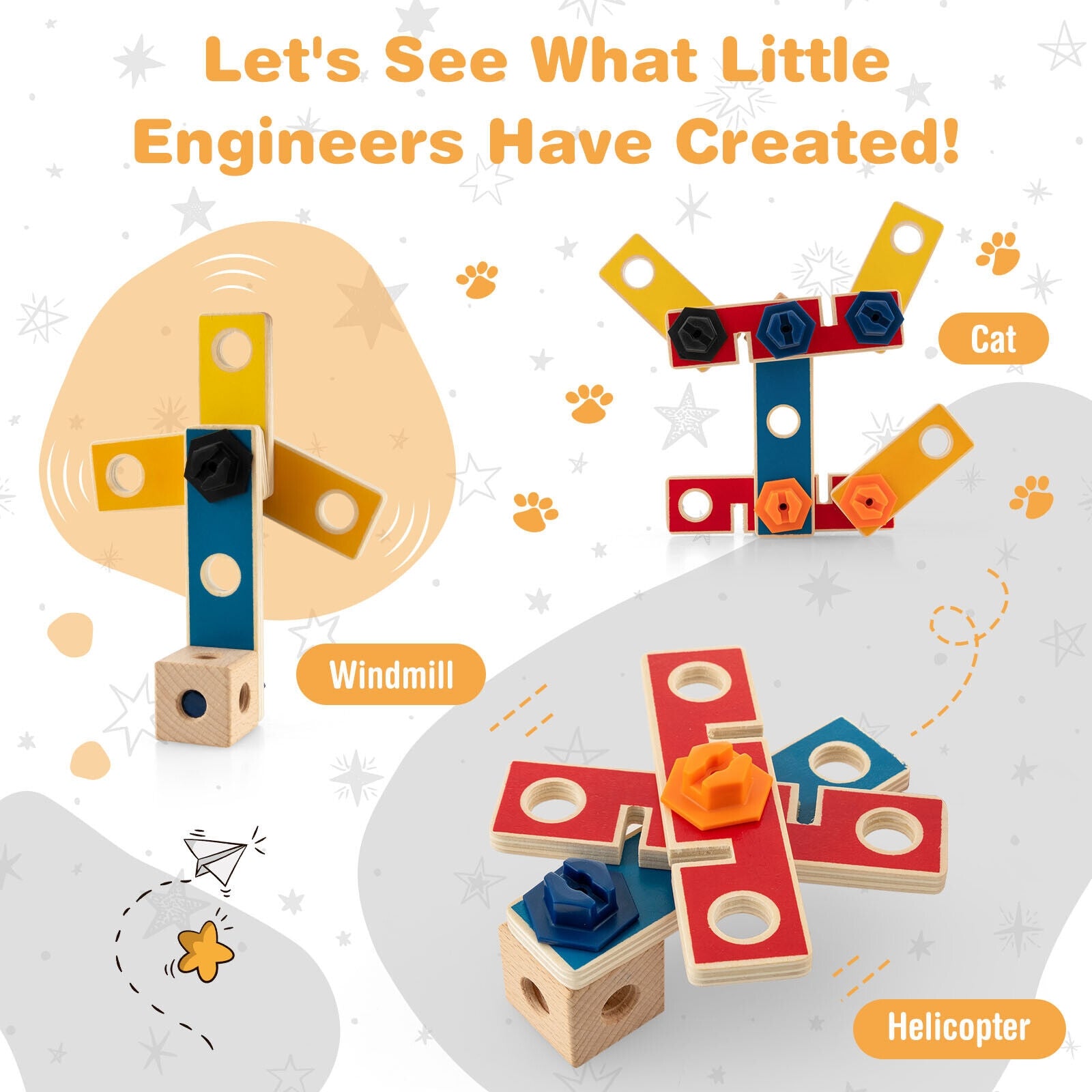 Wooden Pretend Play Workbench Set with Blackboard for Toddlers Ages 3+, Multicolor Pretend Toys at Gallery Canada