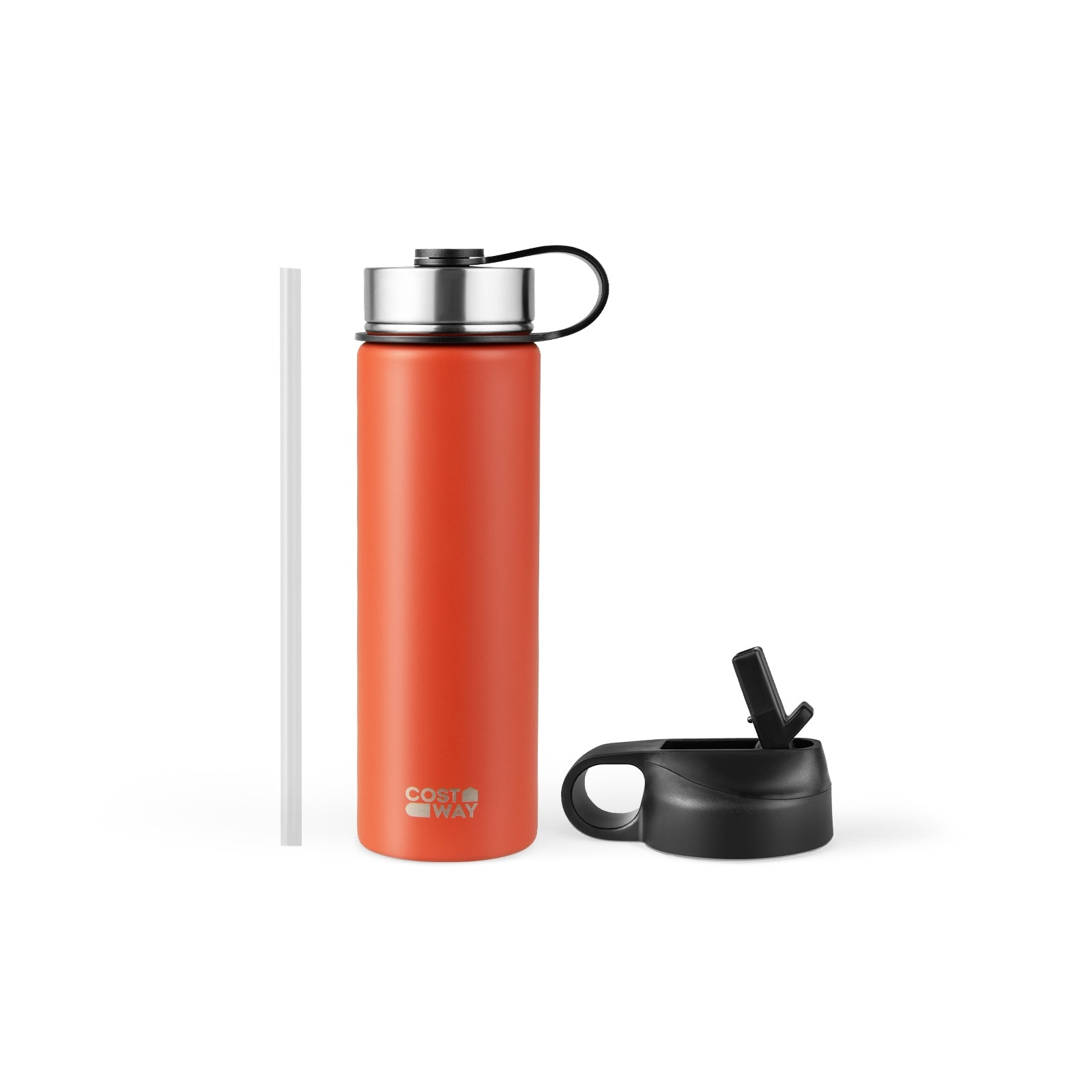 22 Oz Double-Walled Insulated Stainless Steel Water Bottle, Orange Kitchen Utensils at Gallery Canada