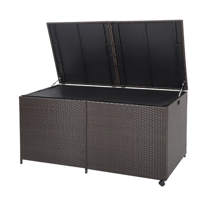 175 Gallon Outdoor Storage Box, Universal Wheels, Zippered Liner, Brown Sheds & Outdoor Storage at Gallery Canada