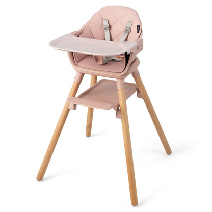 6 In 1 Convertible Highchair With Safety Harness, Removable Tray, Pink High Chairs at Gallery Canada