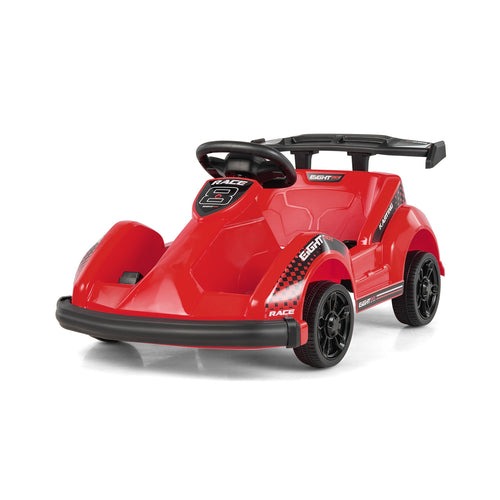 6V Kids Ride On Go Cart, Remote Control, Safety Belt, Red