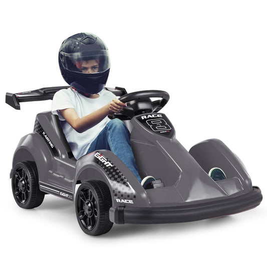 6V Kids Ride On Go Cart with Remote Control and Safety Belt, Black - Gallery Canada